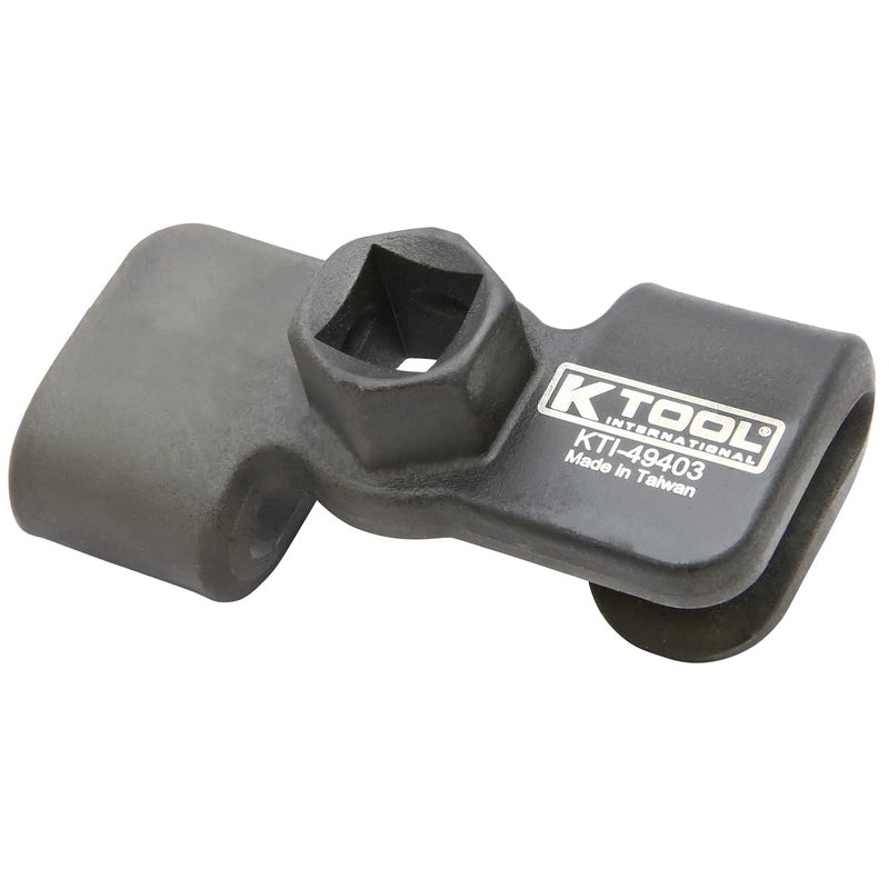 كي-تول إنترناشونال محول موسع مفتاح الربط العالمي 49403 من K Tool International 1/2 بوصة أو 21 مم هيكل سداسي الشكل مع معالجة حرارية قابلة للتمديد باللون الأسود - Image 1